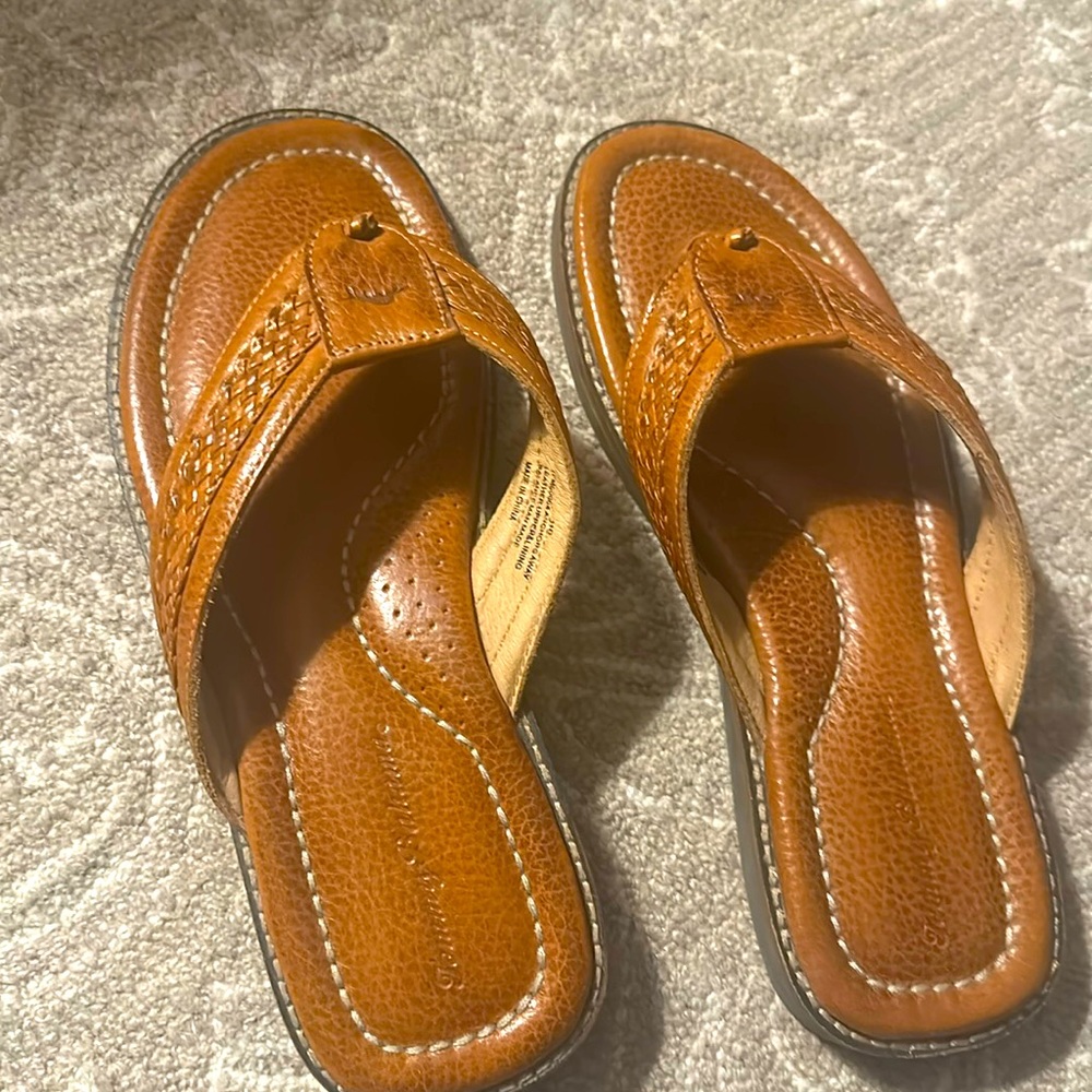 Men’s Tommy Bahama Anchors Away Leather Sandal